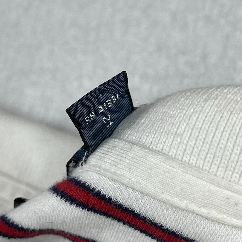 Polo Ralph Lauren Shirt Mens XL White Red‎ Striped Casual Preppy Workwear Travel